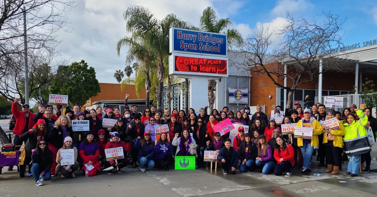 On the Picket Line at Harry Bridges Middle School: Day 3, SEIU/UTLA ...