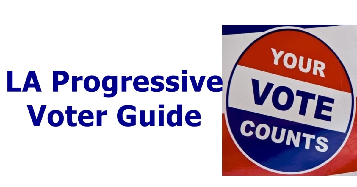 Progressive Voter Guide November 2022 LA Progressive